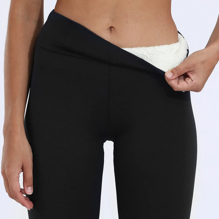 Women's Fleece Leggings | High Waist Sherpa Lined
